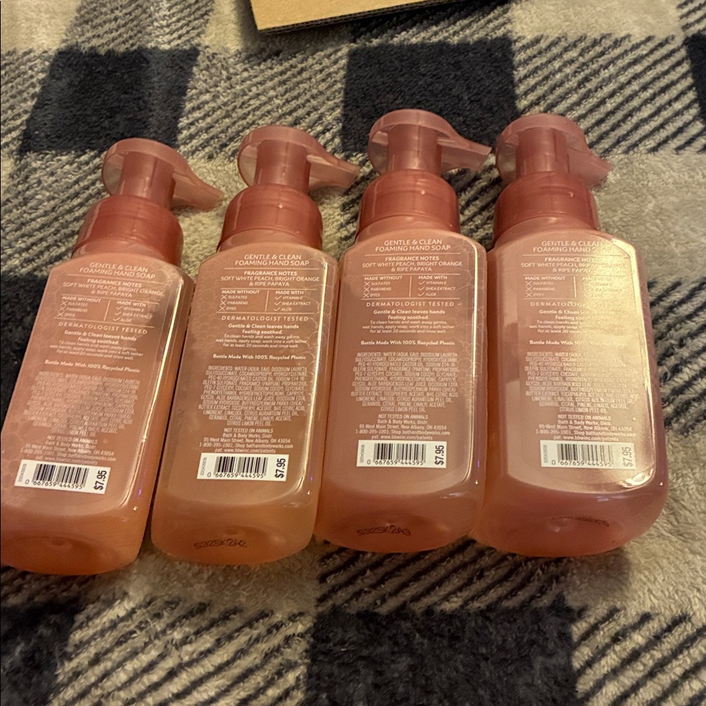 Bath & Body Works White Peach & Papaya Gentle Foaming Hand Soap - Pink (4) - Picture 5 of 5